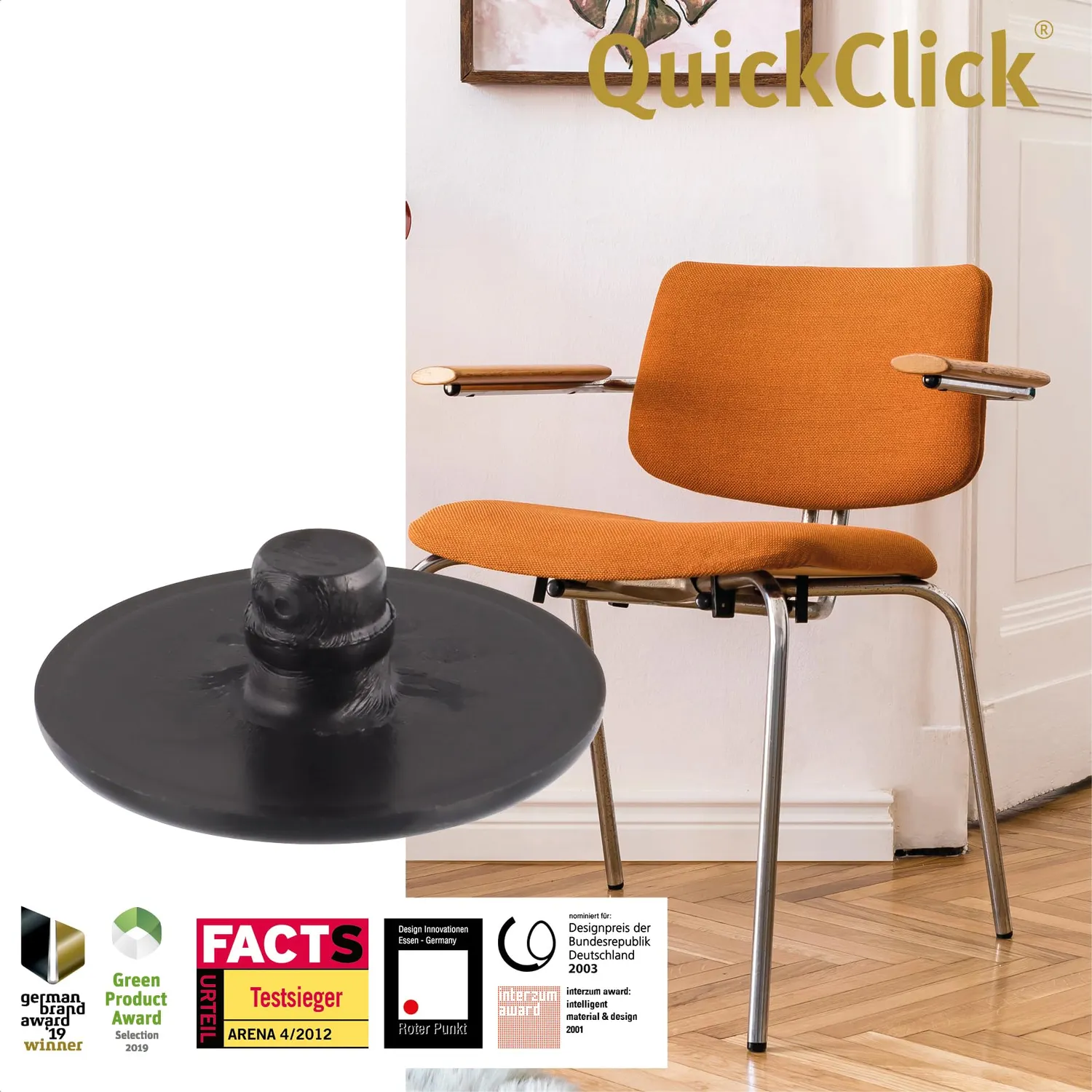 Wagner QuickClick 15788300 feltrini ricambio Ø20mm 8pz Black