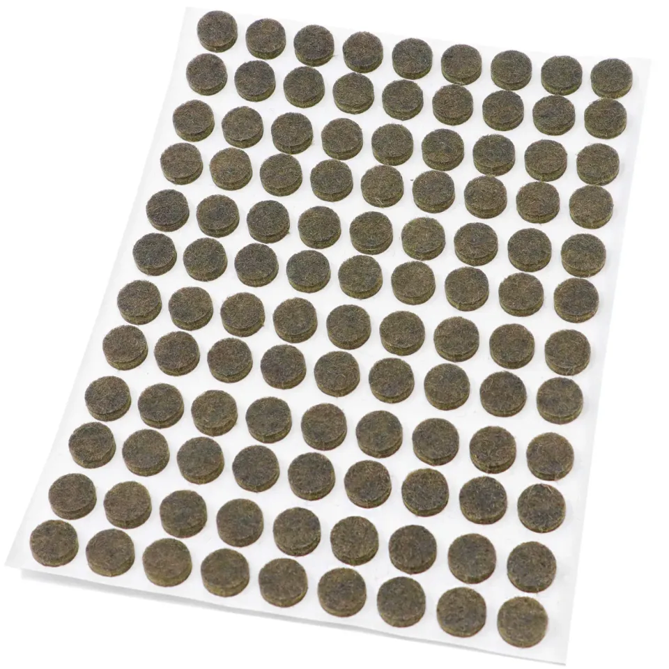 Adsamm Feltrini Adesivi Tondi 10mm Marrone 108 Pezzi 3,5mm