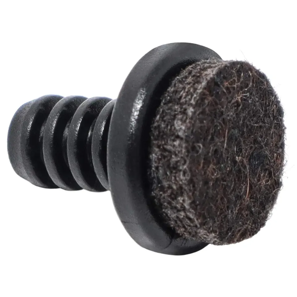Adsamm Ø 8-9 mm puntali alettati con feltro 4 pezzi neri 5 mm
