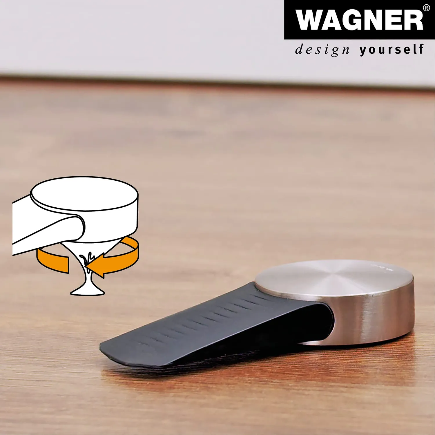 Wagner 15511611 fermaporta pavimento Ø 50 mm zinco inox