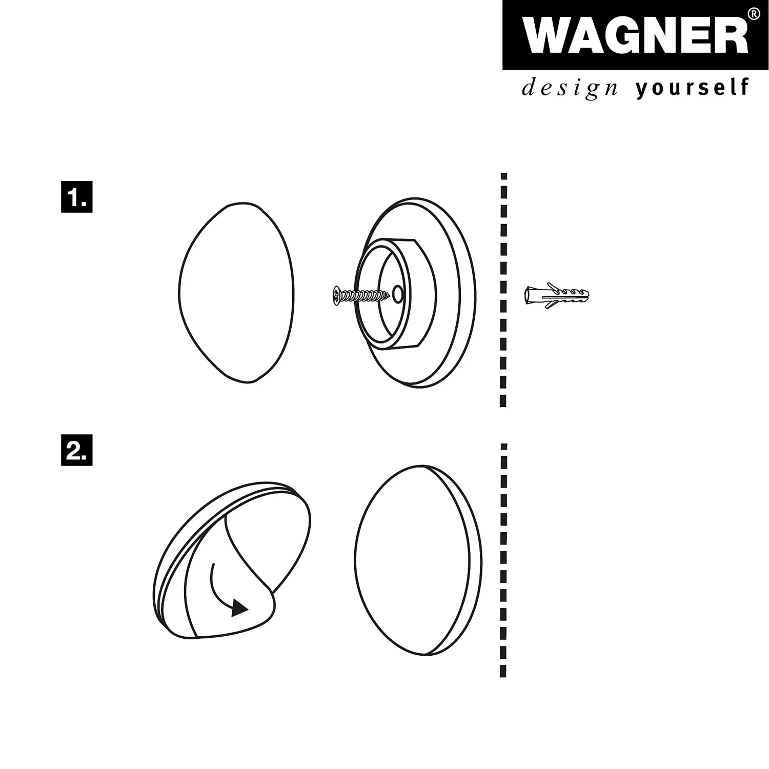 Wagner Paracolpo Satinato 20x7 mm Set 2 Pezzi Plastica